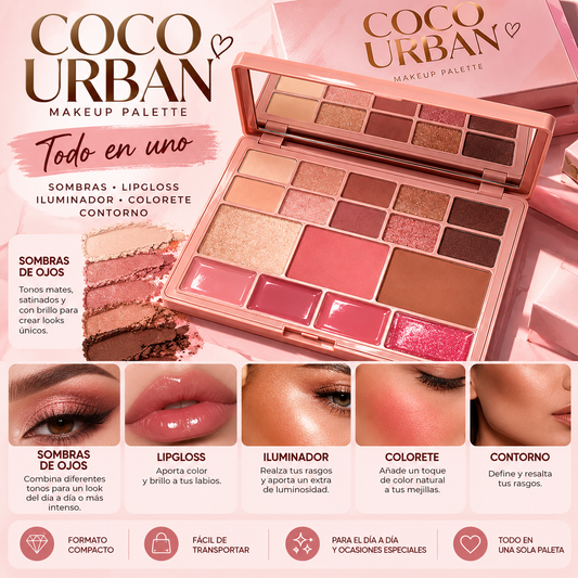 💄 Paleta de Maquillaje COCO URBAN – Todo en Uno ✨