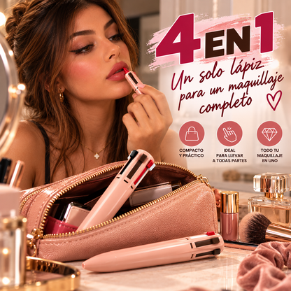 Lápiz de Maquillaje 4 en 1 – Cejas, Ojos, Labios e Iluminador